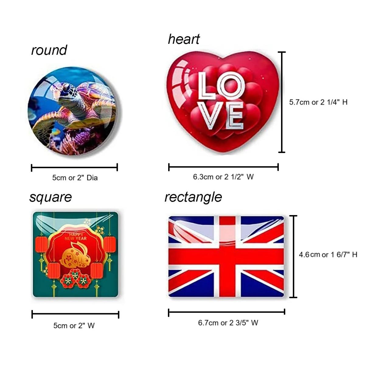 Crystal Dome Fridge Magnet