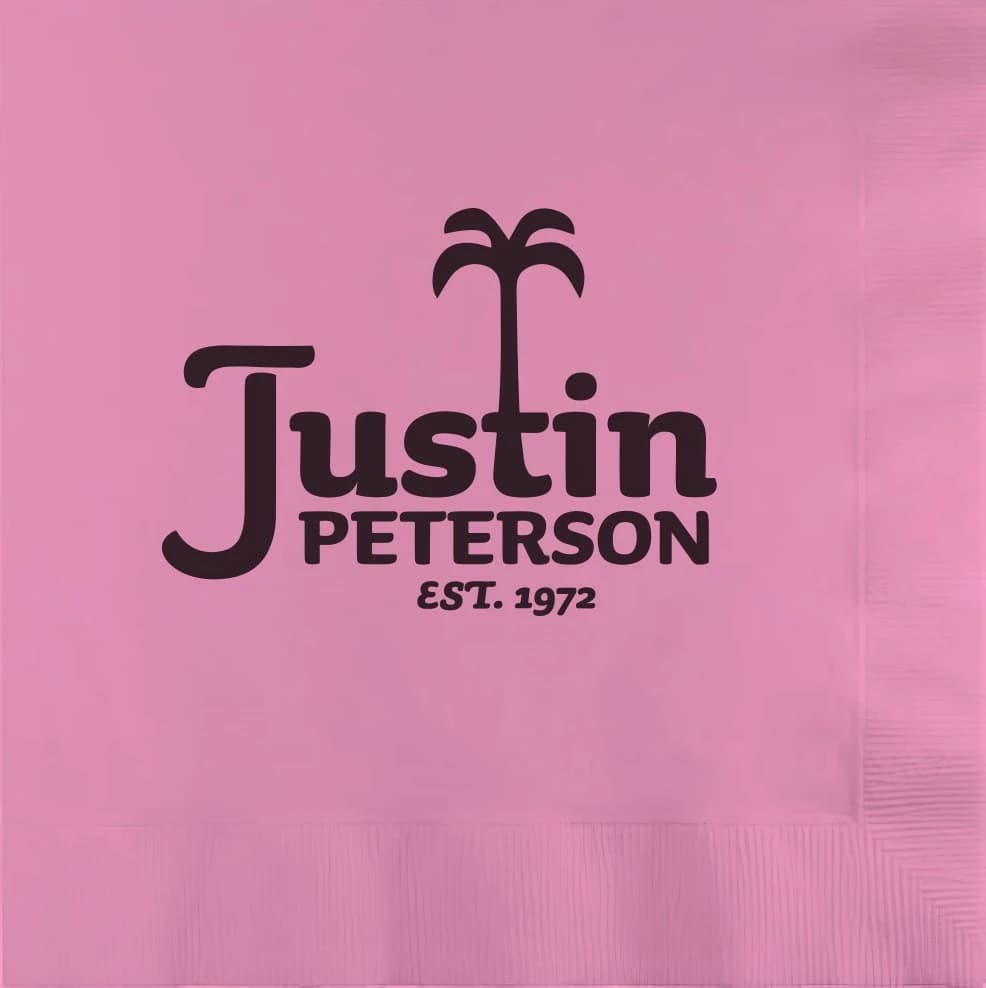 Candy Pink 3-Ply Luncheon Napkins - Custom Digital Print