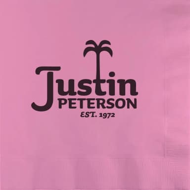 Candy Pink 3-Ply Luncheon Napkins - Custom Digital Print