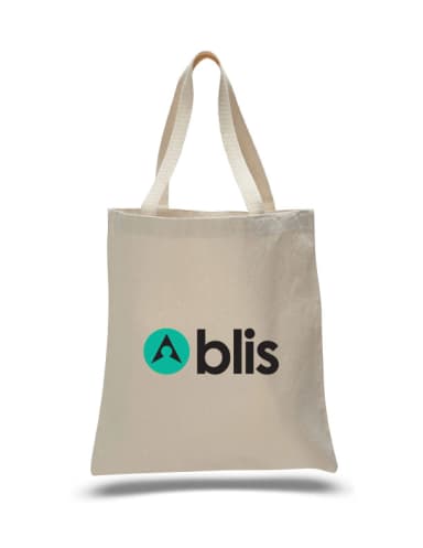 12 Oz. Canvas Zippered Tote Bag (15" x 16")