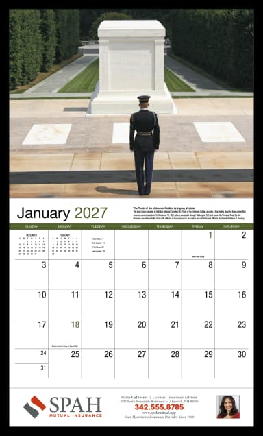 American History Appointment Calendar