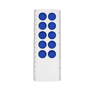White with royal blue