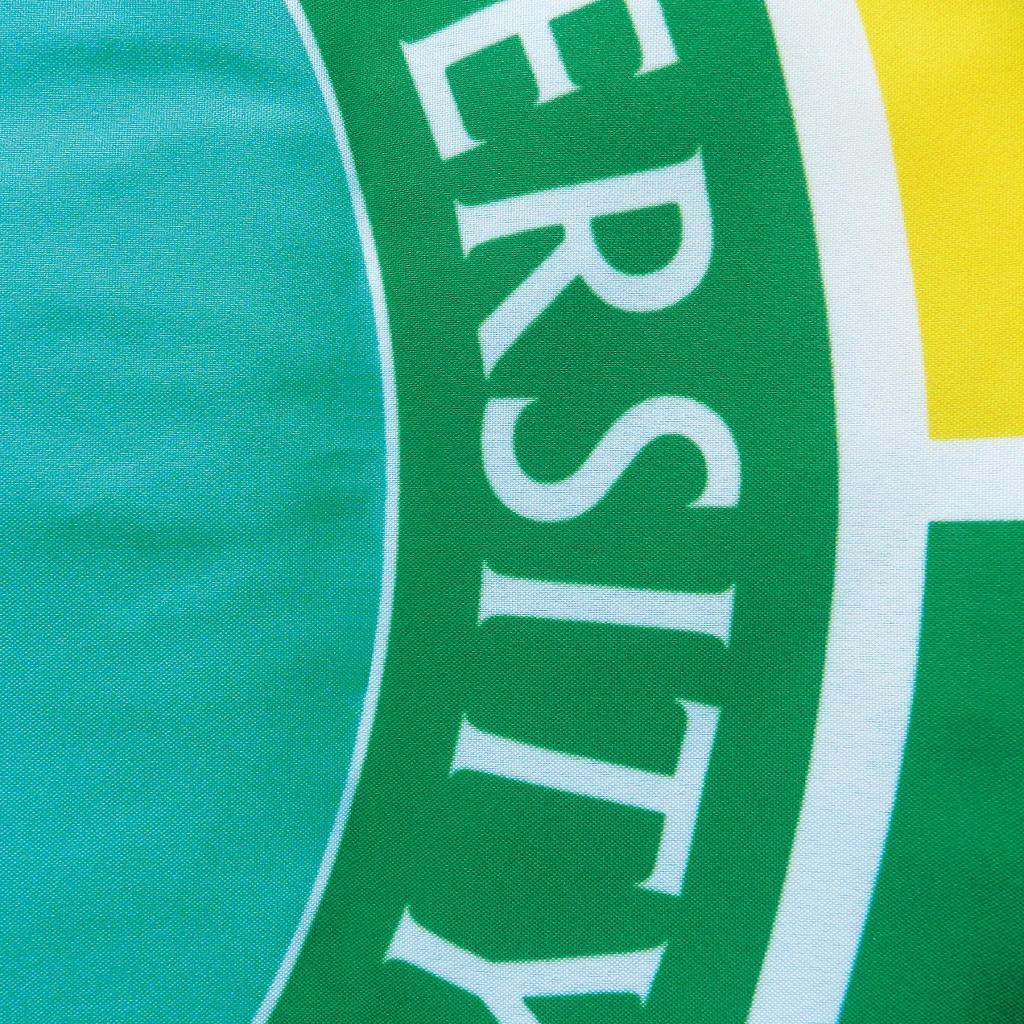 Close up of material and print