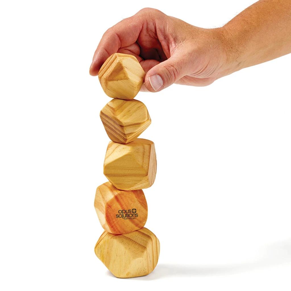 Natural Wood Brown Stones View