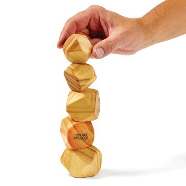 Natural Wood Brown Stones View