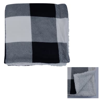 White with black