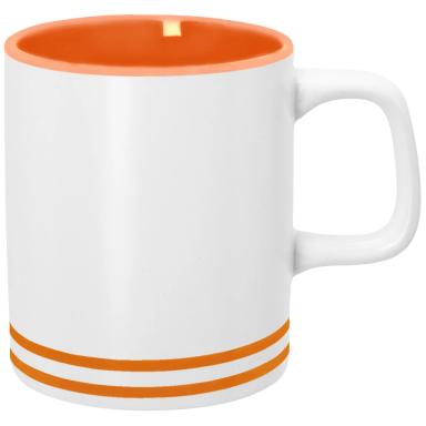White with orange