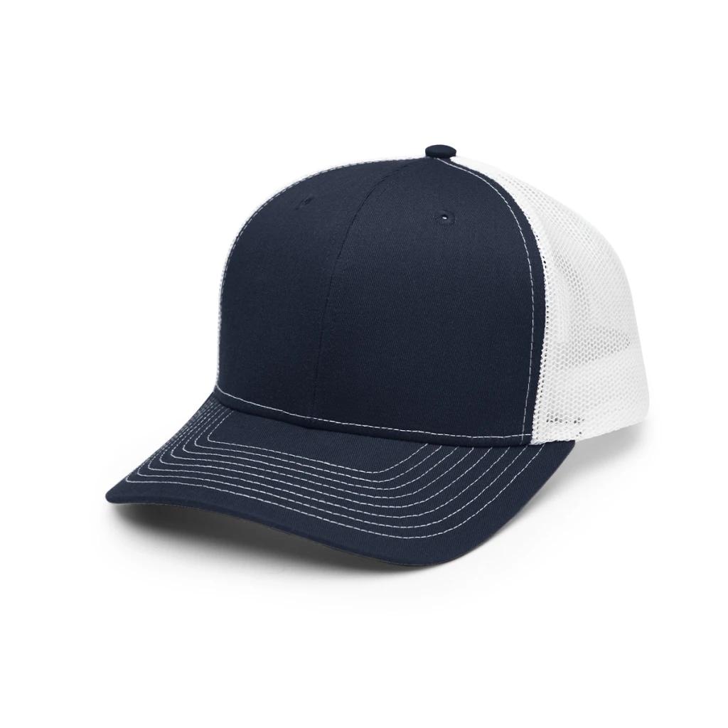 Navy blue with white