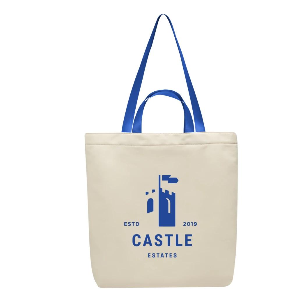 Natural with royal blue