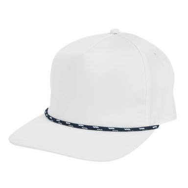 White with navy blue