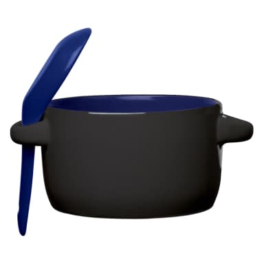 Black with cobalt