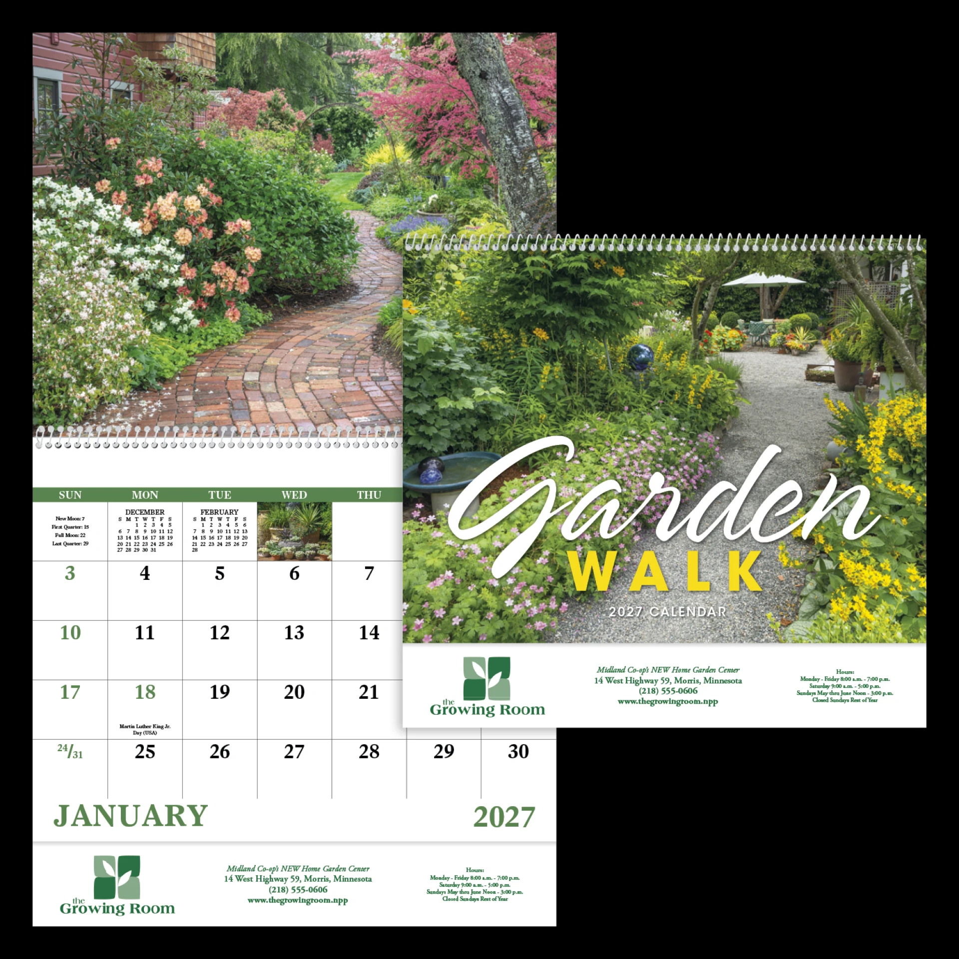 Product: Garden Walk Calendar, Spiral