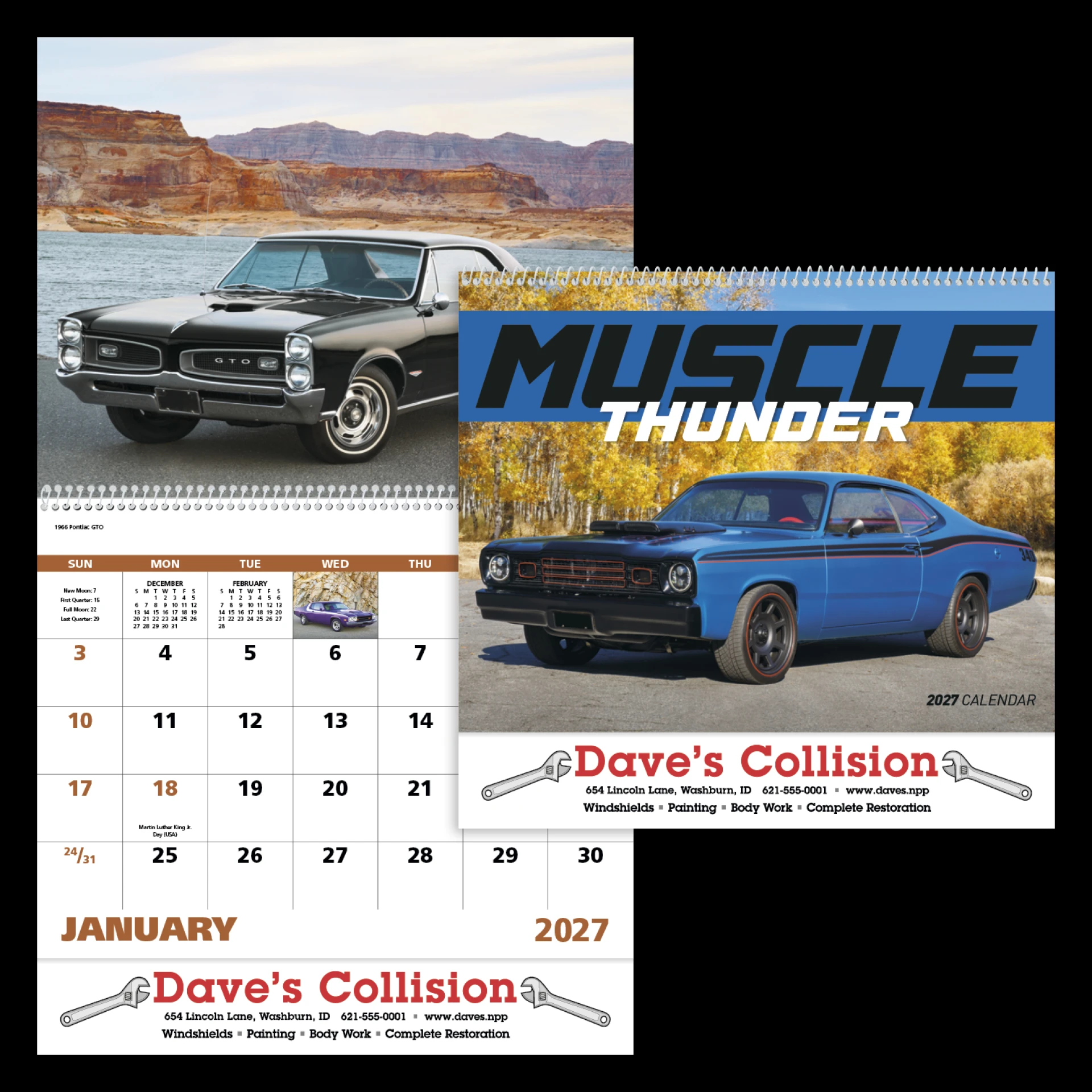 Product: Muscle Thunder Calendar, Spiral
