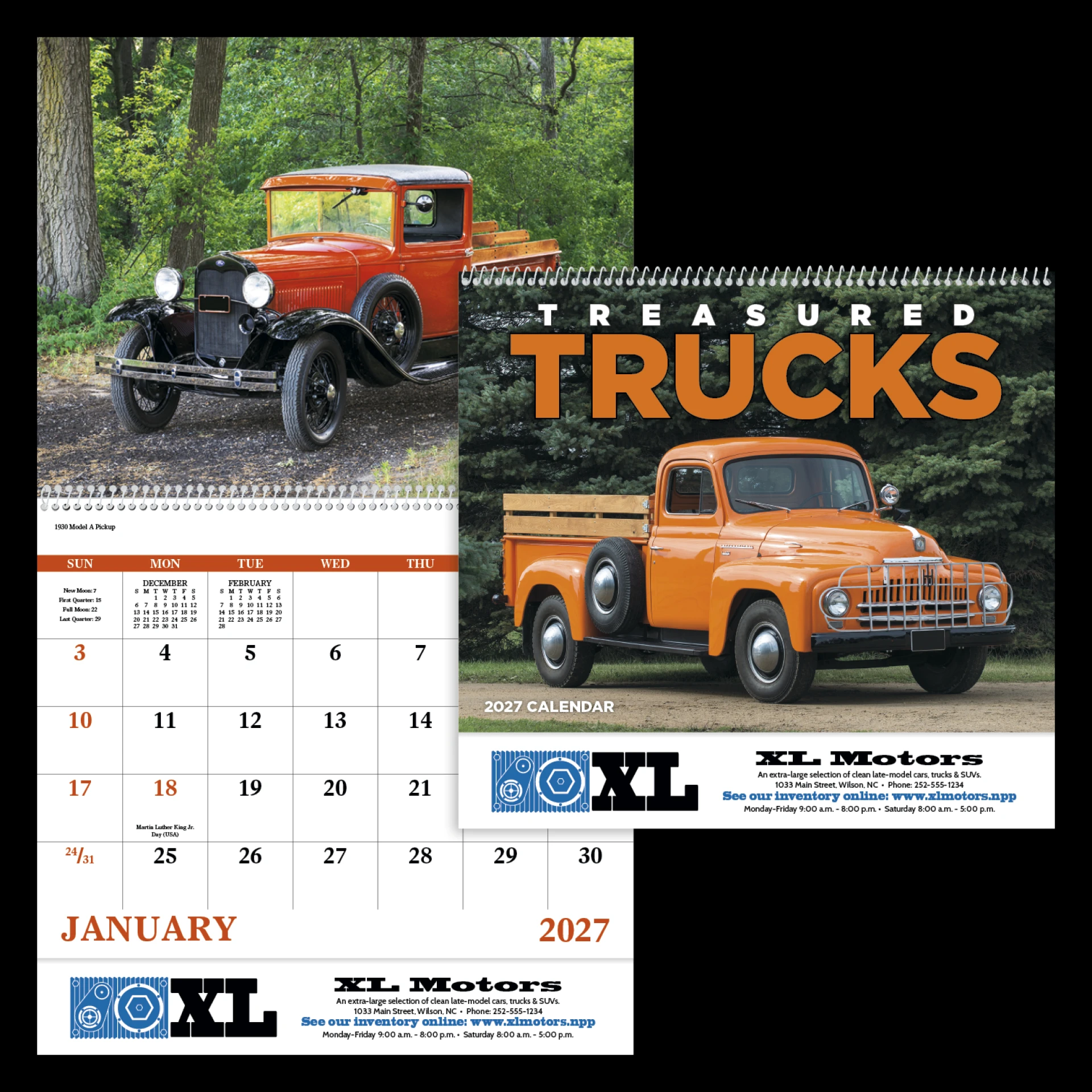 Product: Treasured Trucks Calendar, Stapled