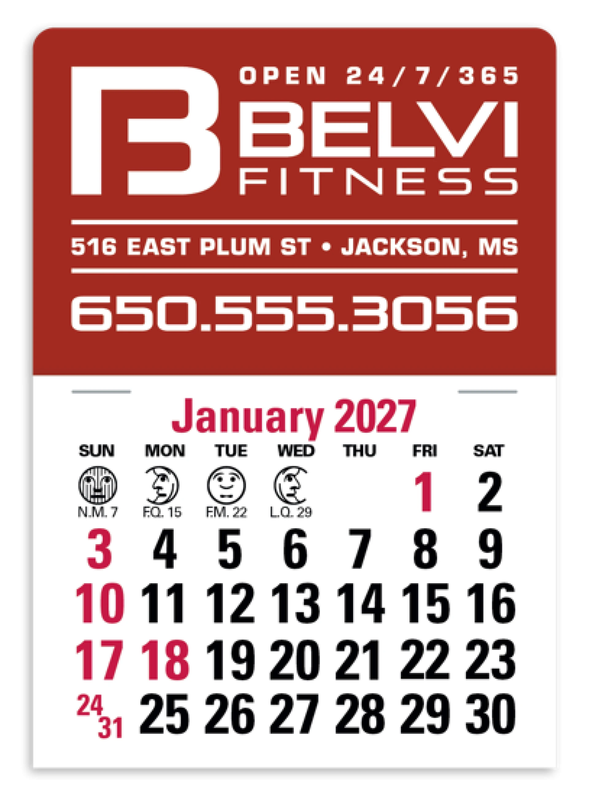 Product: Rectangular Stick Up Calendar