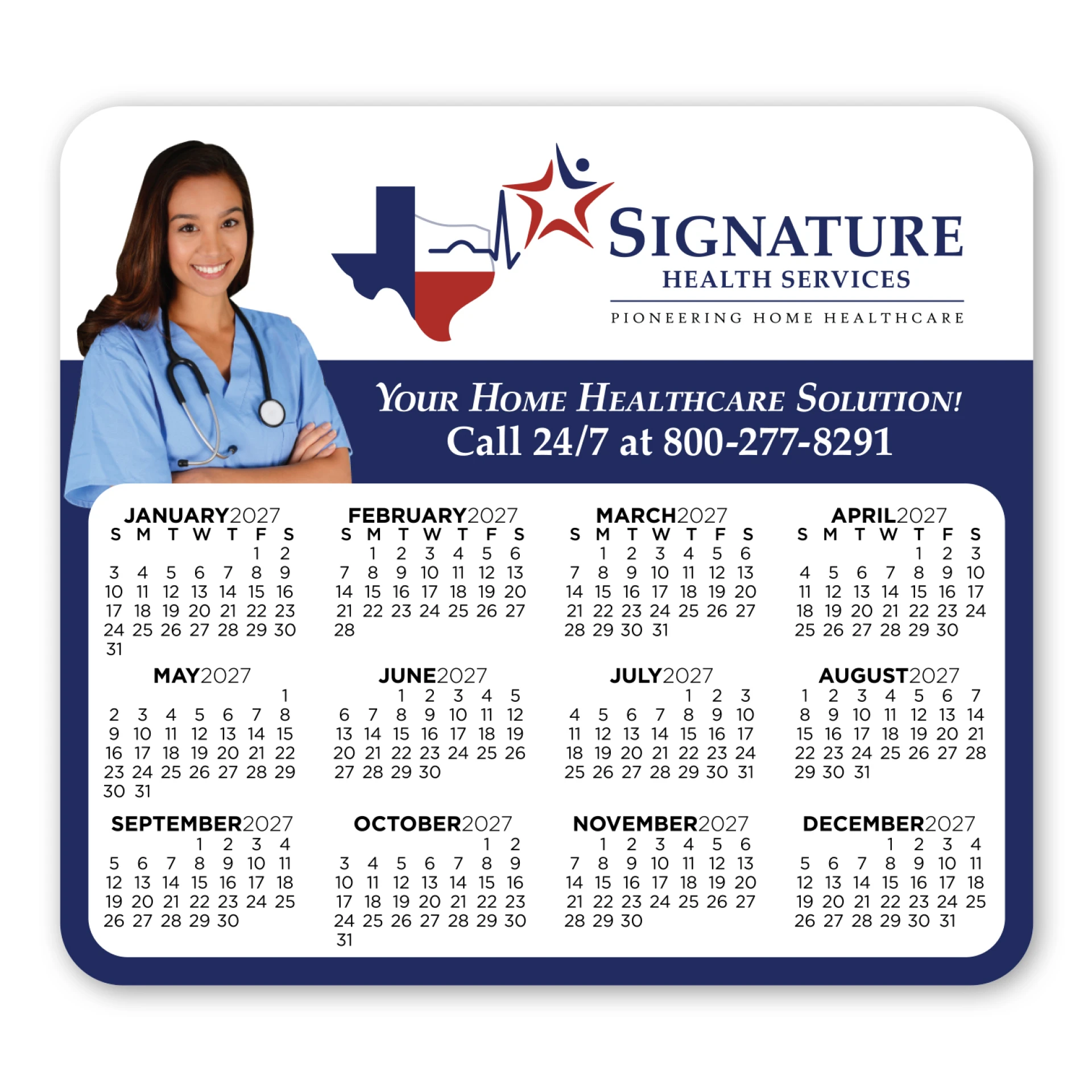 Product: Calendar Round Corner Magnet