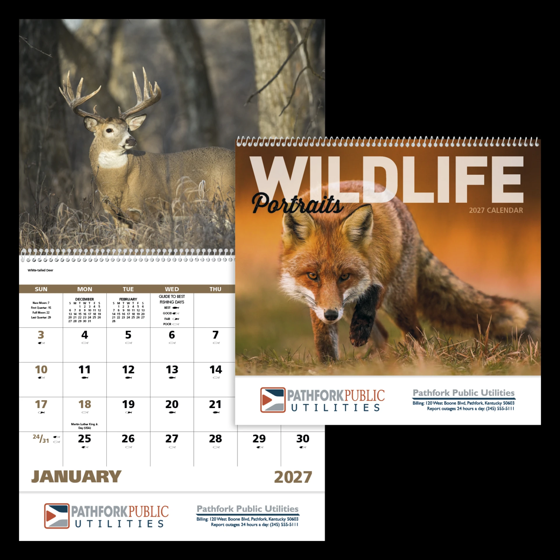 Product: Wildlife Portraits Calendar, Spiral