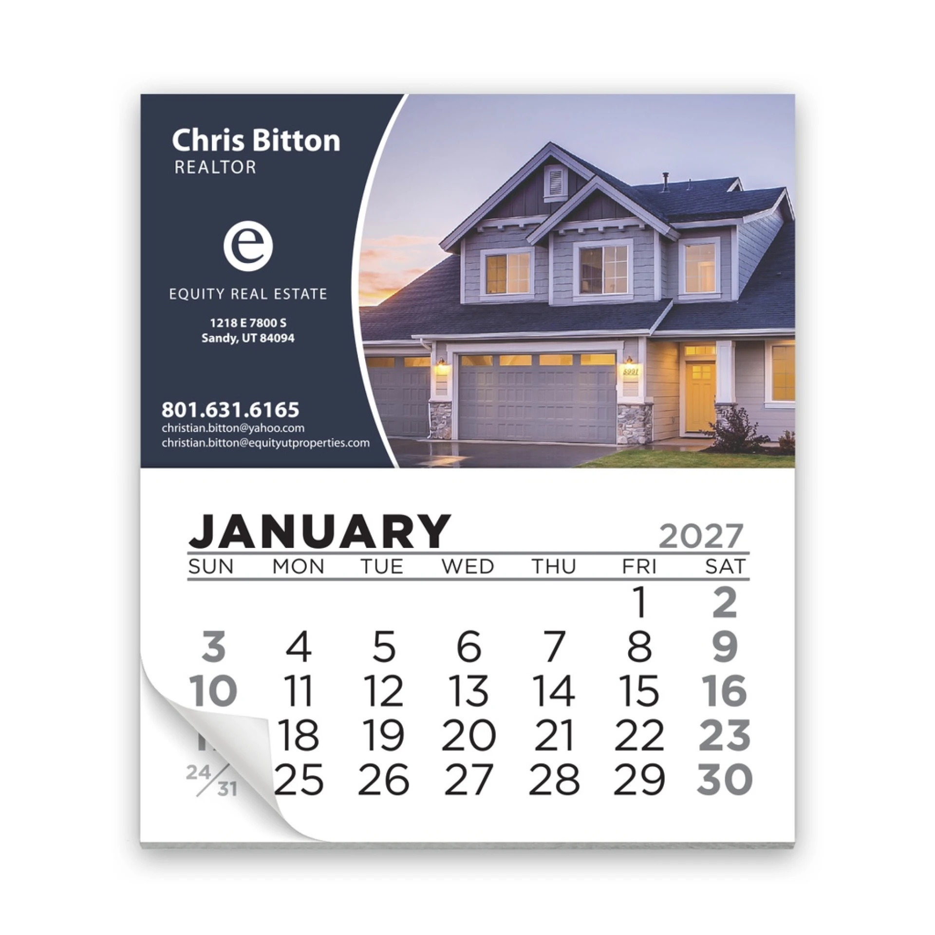 Product: 30 mil Business Card Magnet and 12 Sheet Calendar