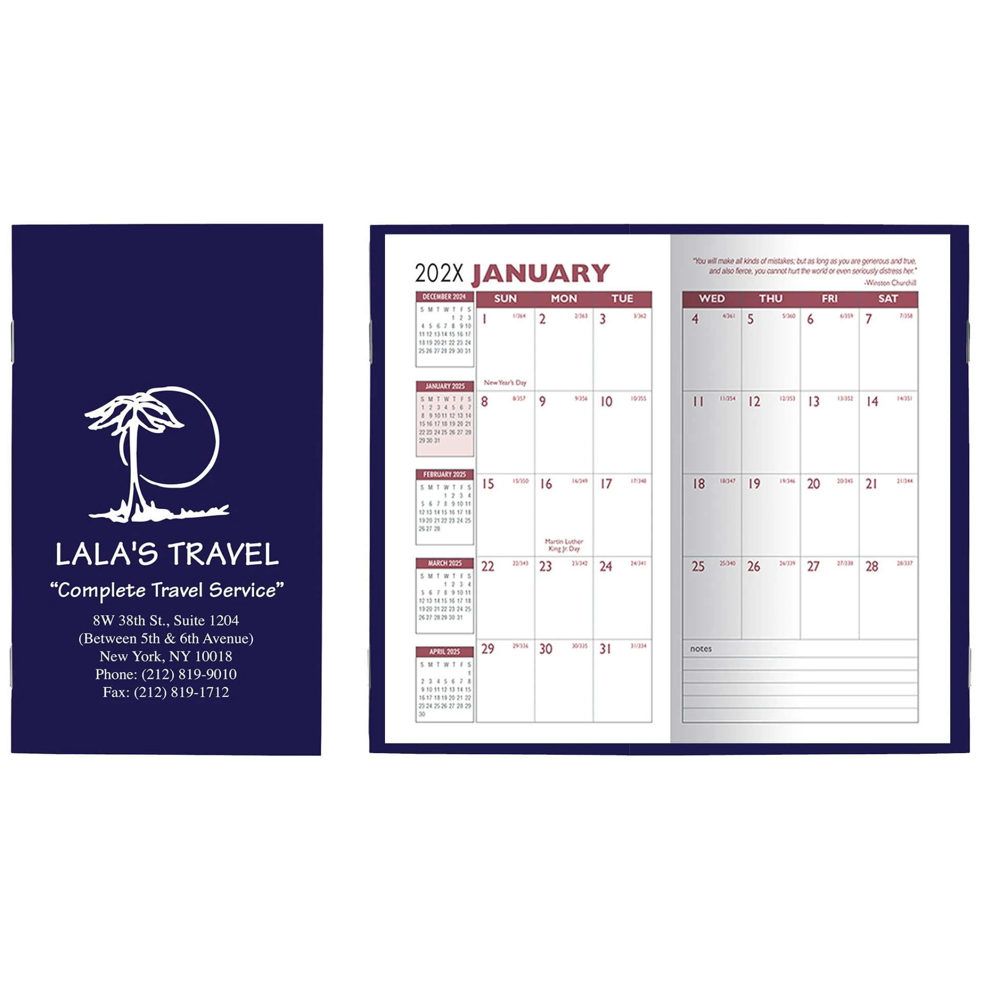 Product: Promotional Budget Marble Monthly Planner