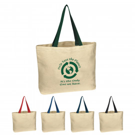 Product: NATURAL COTTON CANVAS TOTE BAG - Embroidered