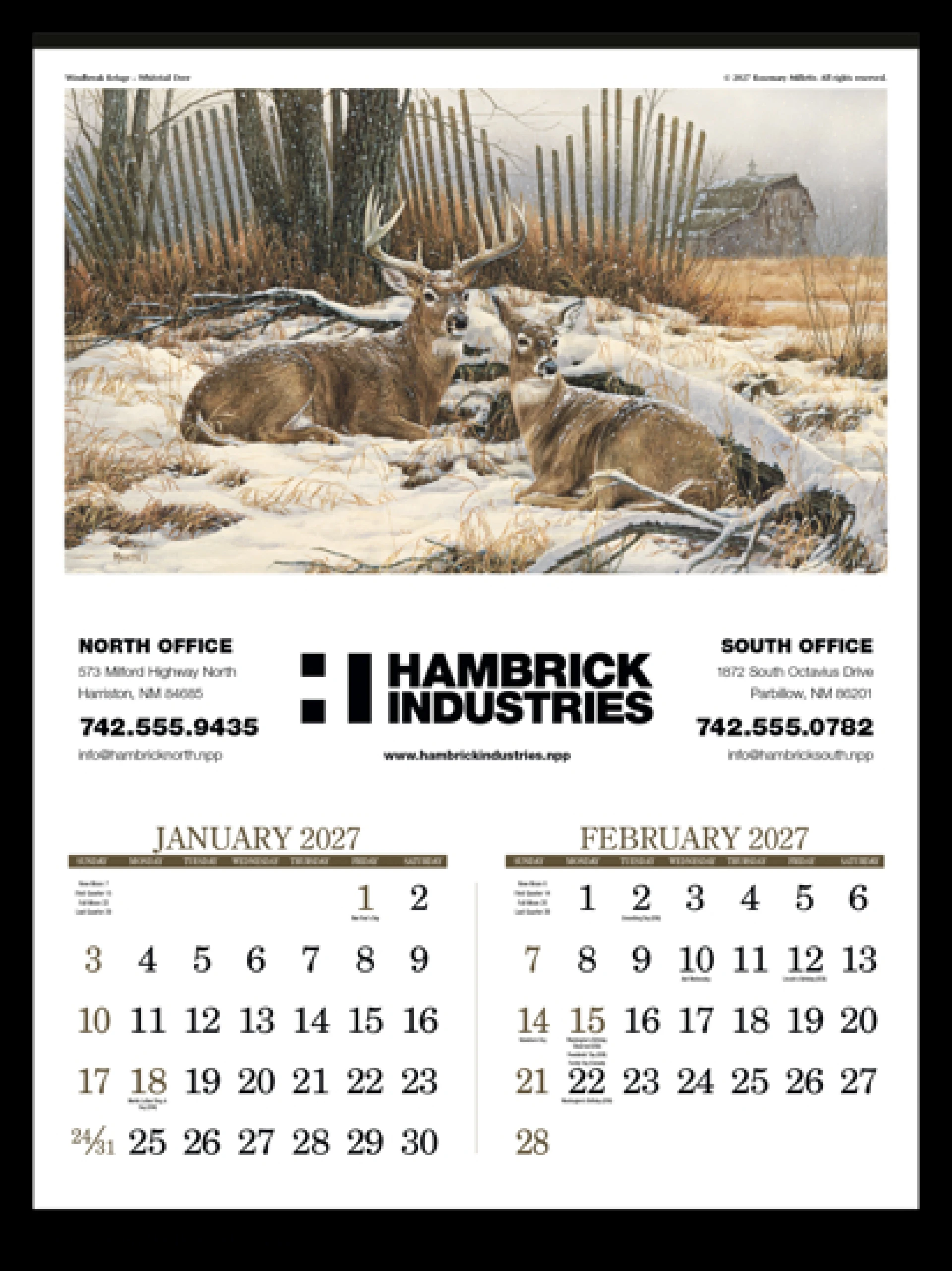Product: Wildlife Art Calendar