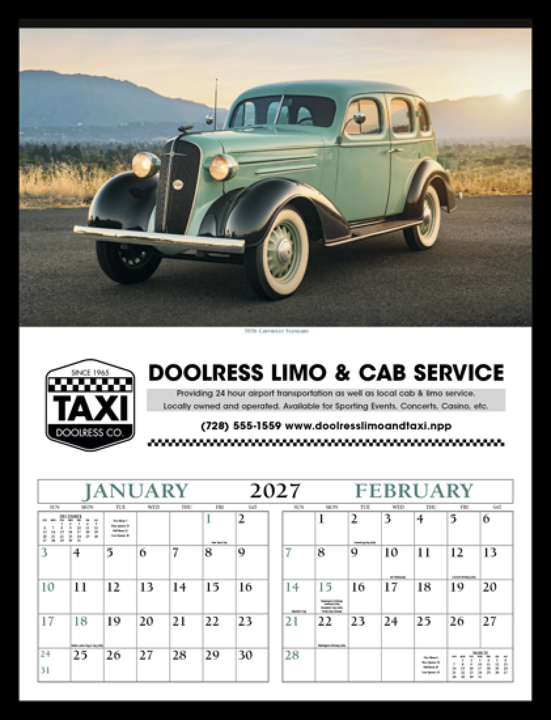 Product: Antique Cars Calendar