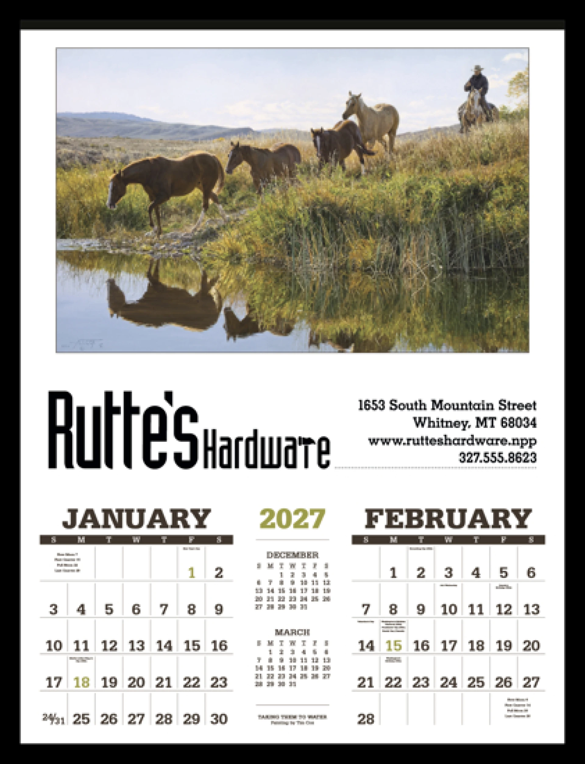 Product: American West by Tim Cox Calendar, 2 Month View