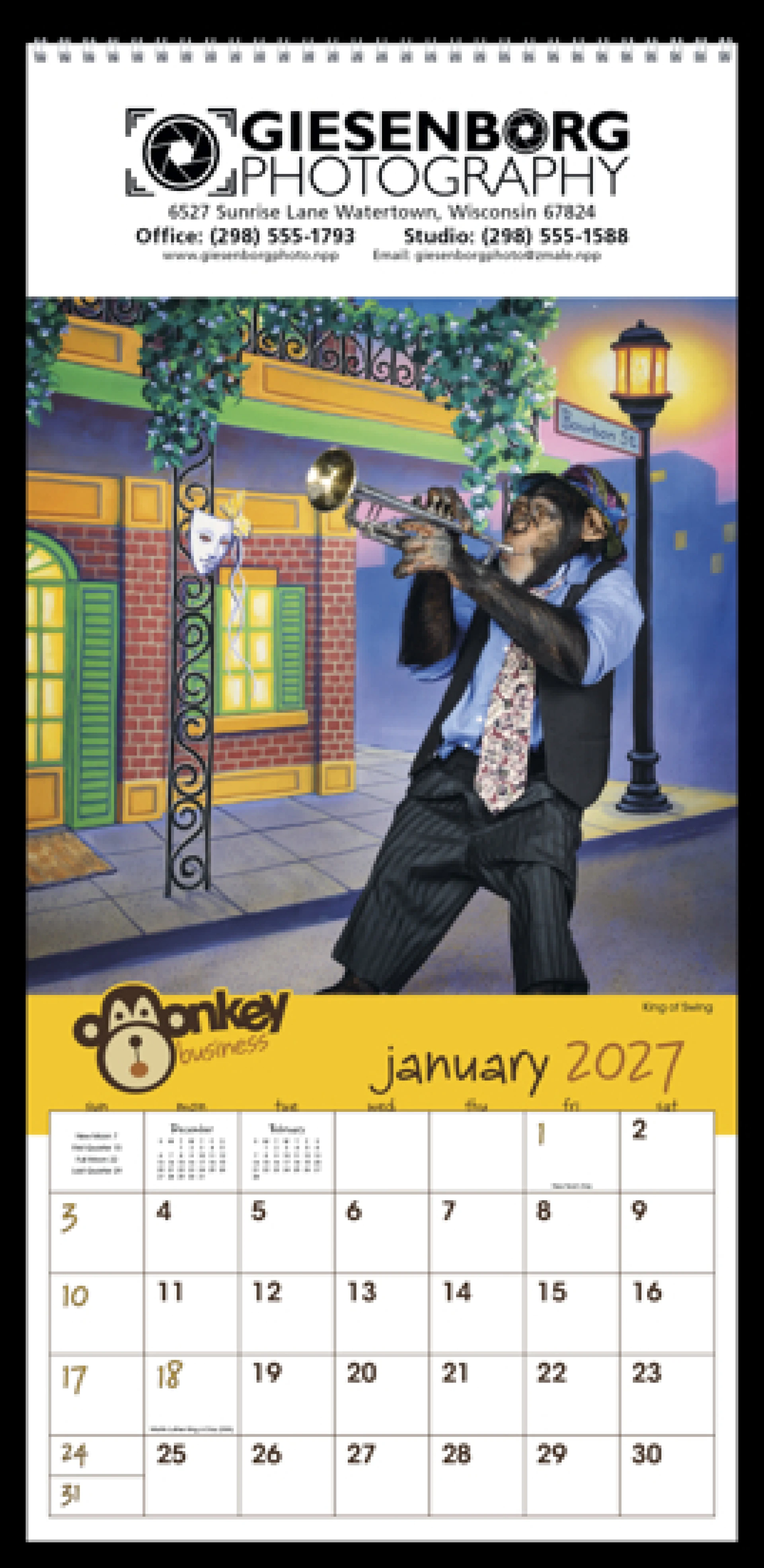 Product: Monkey Business Calendar