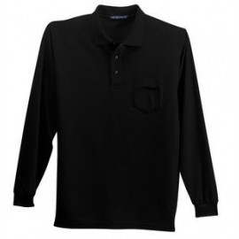Product: Port Authority ® Long Sleeve Silk Touch Polo with Pocket