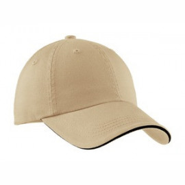 Product: Port Authority® Sandwich Bill Cap with Striped Closure