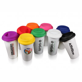 Product: 10 Oz. I Am Not A Plastic Cup Double Wall White Ceramic Tumbler