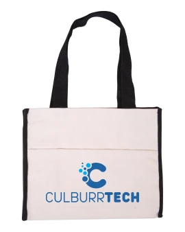Product: COTTON GUSSET ACCENT BOX TOTE