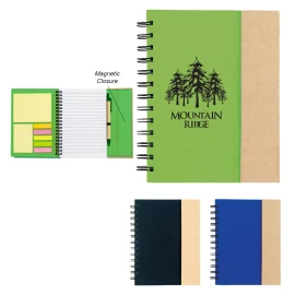 Product: SPIRAL NOTEBOOK WITH STICKY NOTES AND FLAGS