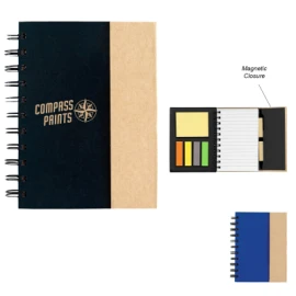 Product: Small Spiral Notebook With Sticky Notes And Flags