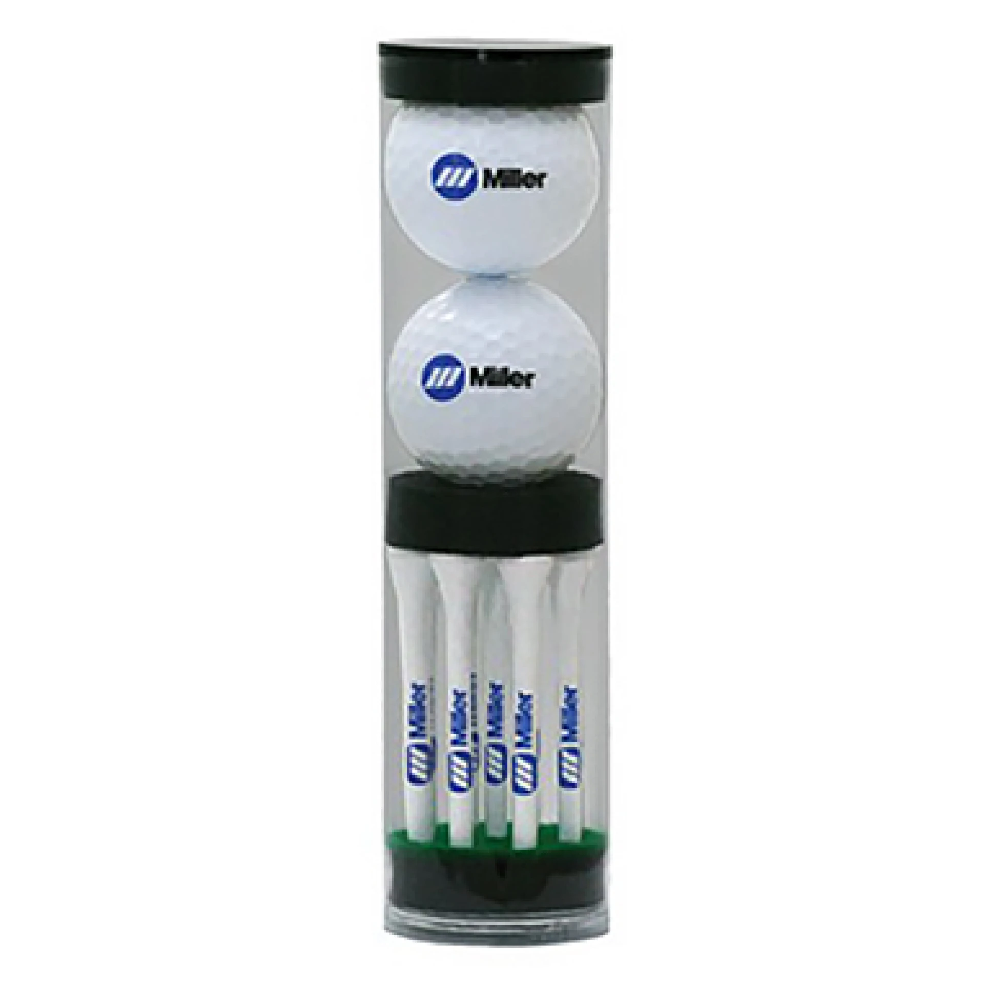 Product: 2 Ball Tube w/Nine 2 3/4" Tees & 2 Plain White Golf Balls