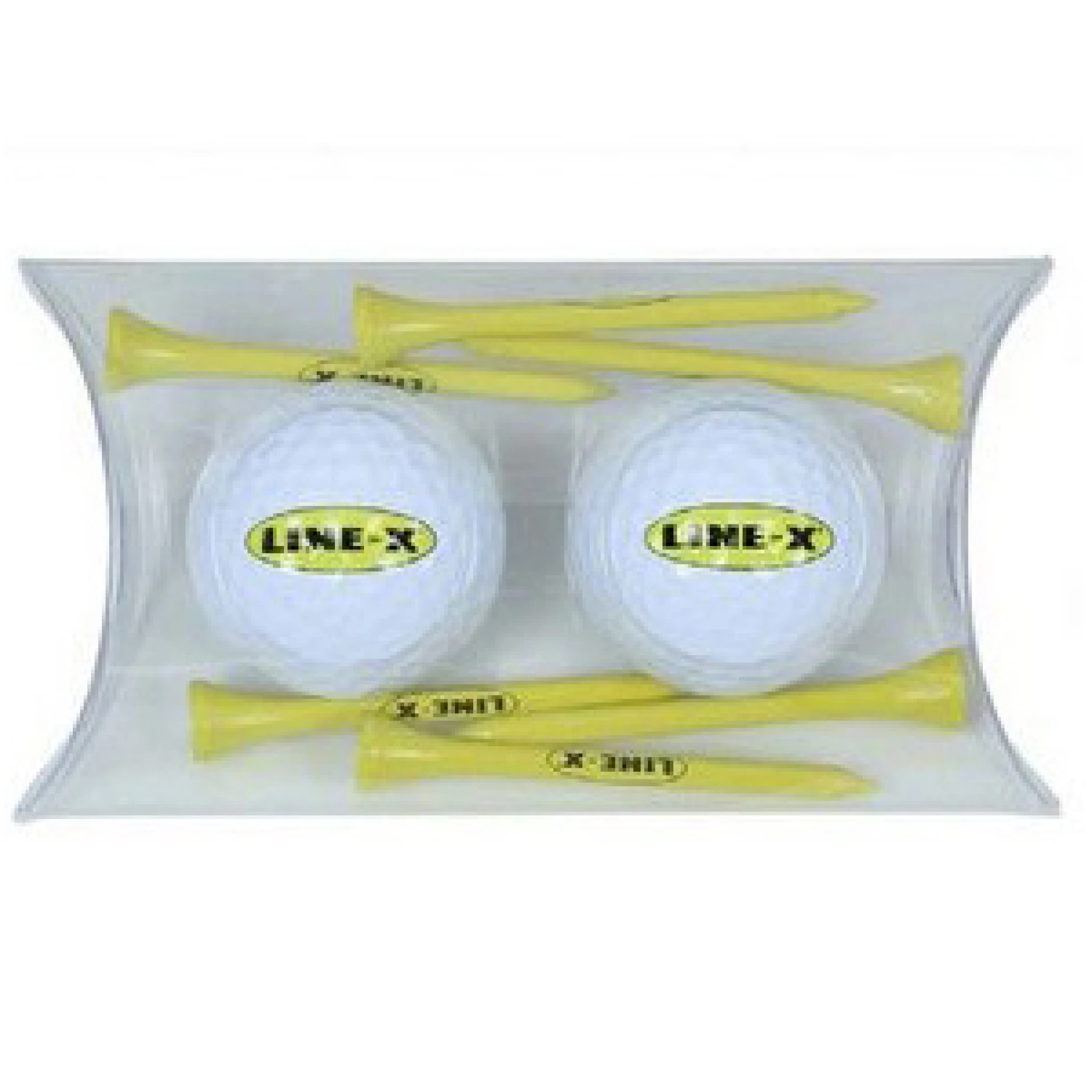 Product: 2 Ball Pillow Pack w/2 White Golf Balls & Six 2 3/4" Golf Tees