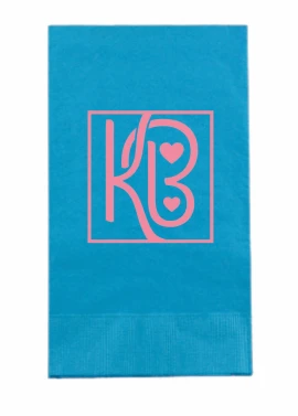 Product: Turquoise 3 Ply Paper Guest Towels