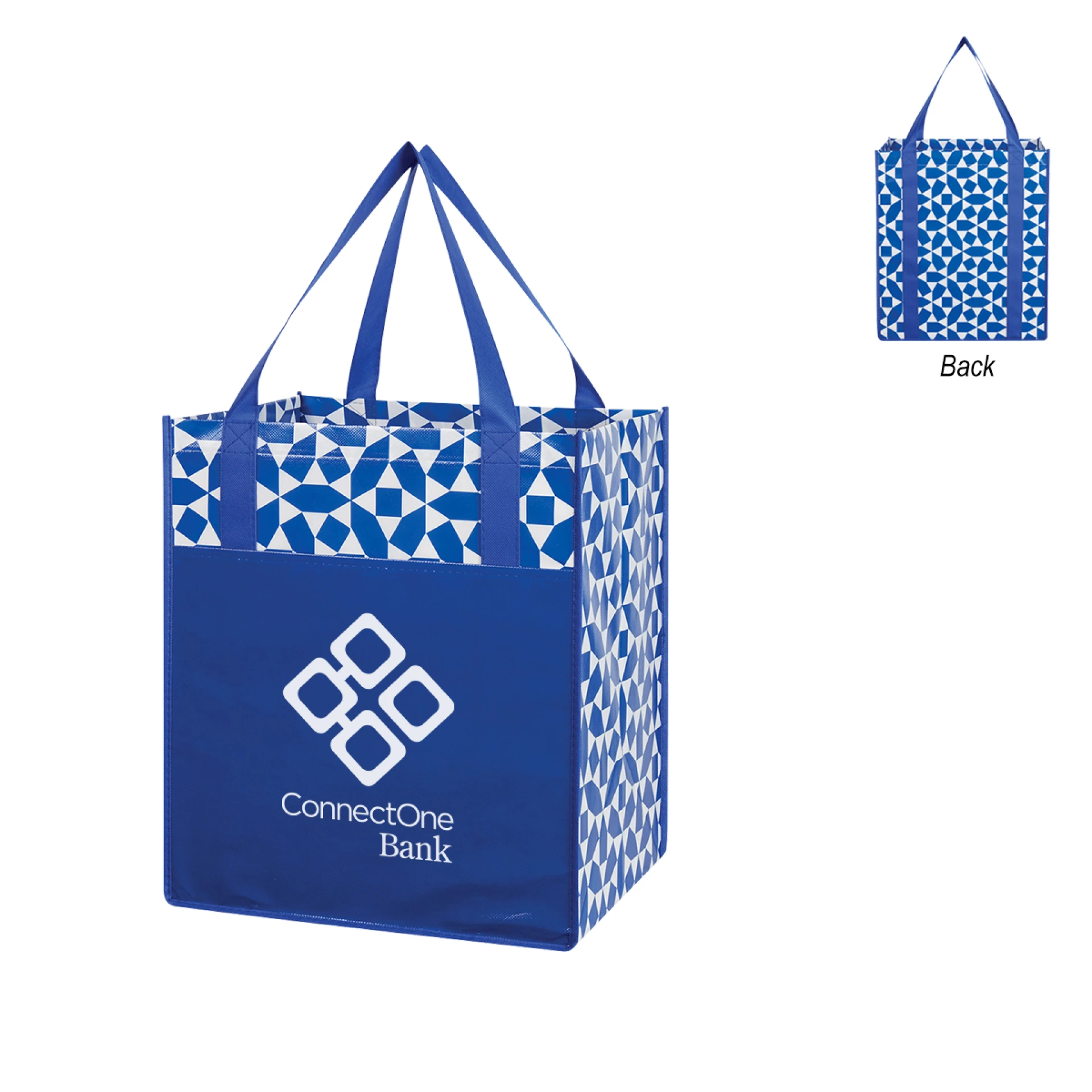 Product: Non-Woven Geometric Shopping Tote Bag