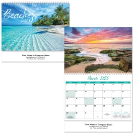Product: Beaches Spiral Wall Calendar