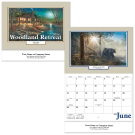 Product: Woodland Retreat Stapled Wall Calendar