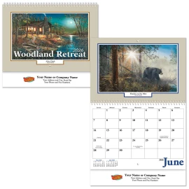 Product: Full Color Woodland Retreat Spiral Wall Calendar