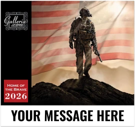 Product: Galleria Wall Calendar 2026 Home Of The Brave