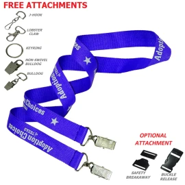 Product: 3/4" Custom Open Ended Polyester Lanyard