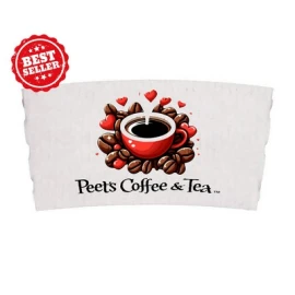 Product: One coffee sleeve fits 12–20 oz cups! Eco-Friendly, Fast 3-day production - White