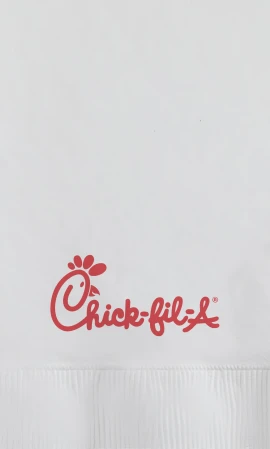 Product: White 2-Ply Dinner Napkins - Custom Digital Print