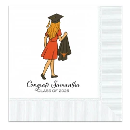 Product: Graduation Cocktail 3-Ply Beverage Napkins - Digital Print - Very Fast!