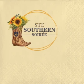 Product: Ivory Cocktail 3-Ply Beverage Napkins - Custom Digital Print