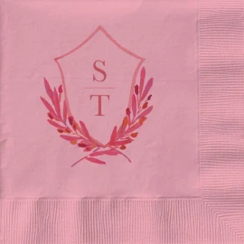 Product: Classic Pink Cocktail 3-Ply Beverage Napkins - Custom Digital Print