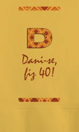 Product: School Bus Yellow 2-Ply Dinner Napkins - Custom Digital Print