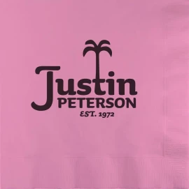 Product: Candy Pink 3-Ply Luncheon Napkins - Custom Digital Print